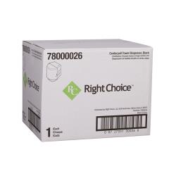 Right Choice™ Center Hand towel Pull Dispenser, Black, 13 x 10 x 10 (Single Pack)