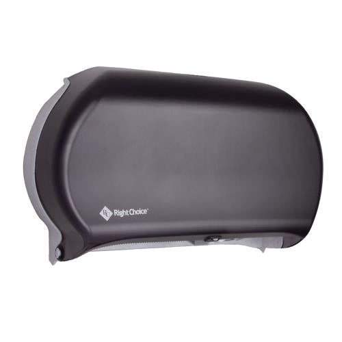 Right Choice™ Impact-Resistant Plastic Double JRT Dispenser, Black, 9