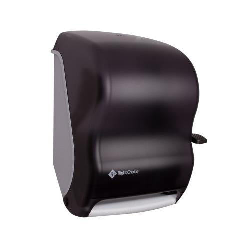 Right Choice™ Impact-Resistant Plastic Lever Roll Dispenser, Black
