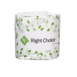 Right Choice™ Paper SBT Toilet Tissue 2-Ply 500-Sheets, White, 4.0" x 3.0"