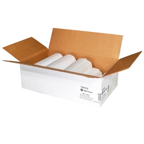 Right Choice™ HDPE Can Liner Roll, Natural, 60 Gal, 16 Mic, 38" x 60" (200Pack)