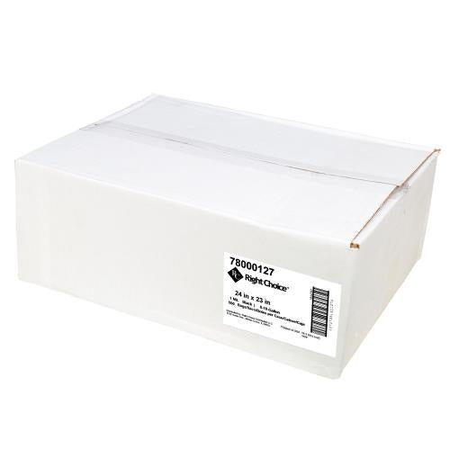 Right Choice™ LLDPE (Repro) 8/10-Gal Can Liner Roll, Black, 24" x 23", 1 mil (500Pack)