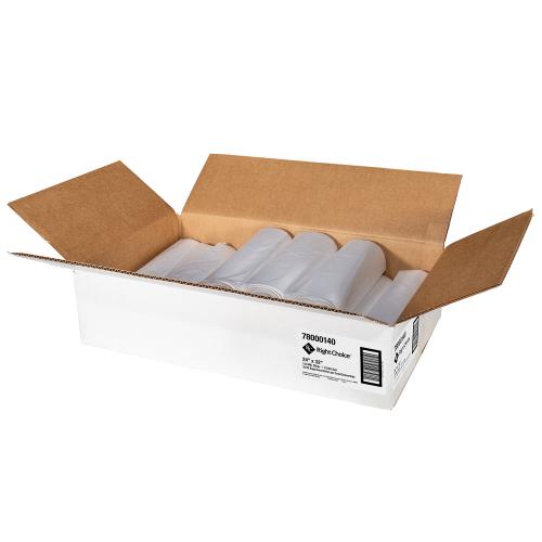 Right Choice™ LLDPE 12/16-Gal Can Liner Roll, Clear, 24" x 32", 1 mil (250Pack)