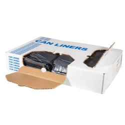 Right Choice™ LDPE (Repro) 33-Gal Flat Can Liner, Black, 33" X 39", 1.3 mil (100Pack)
