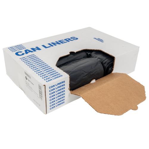 Right Choice™ LDPE (Repro) Can Liner Roll, Black, 60 Gal, 1.5 Mil, 38" x 58" (100Pack)
