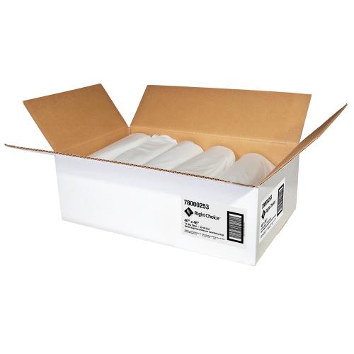 Right Choice™ LLDPE 40/45-Gal Can Liner Roll, Clear, 40" x 46", 1.1 mil (100Pack)