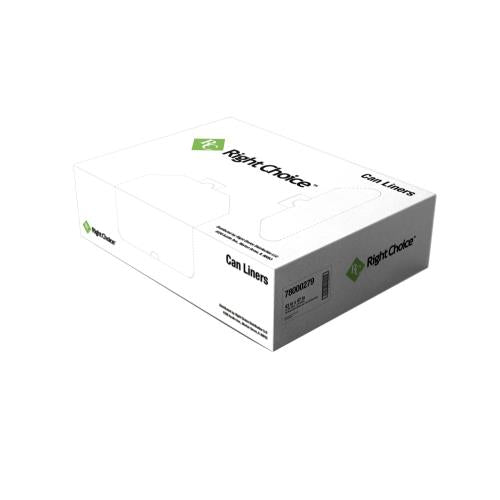 Right Choice™ LLDPE 56-Gal Flat Can Liner, Clear, 43" x 47", 1.5 mil (100Pack)