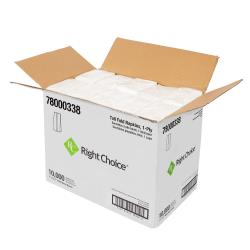 Right Choice™ Tall Fold Napkin 1-Ply, White, 7" x 13.4" (10,000Pack)