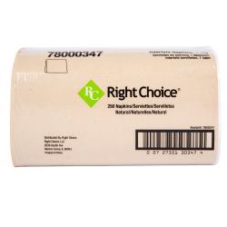 Right Choice™ Dispenser Napkin 1-Ply, Natural, 6.5" x 8", (6000Pack)