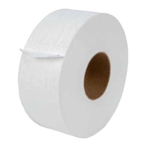 Right Choice™ Jumbo Roll Tissue 2-Ply, White, Recycled Paper, 3.3" x 1000' (12Pack)