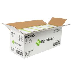 Right Choice™ Paper Facial Tissue 2-Ply 100 Sheet, White, 7.9" x 7.9" (30Pack)