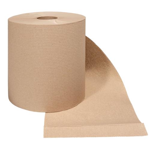 Right Choice® Hardwound Roll Paper Towel, Natural, 1 Ply, 7.875" x 600' (12Pack)