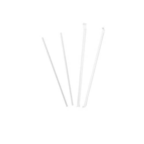 10 1/4"CLEAR JUMBO WRAPPED STRAWS