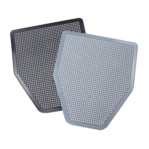 17.55 x 20.5 x 0.25" Gray Polypropylene Disposable Urinal Mat (6Pack)