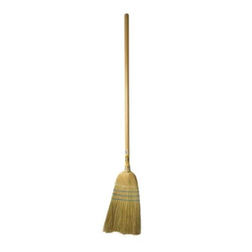 Wood Handle Corn Fibers Broom, 1.13" Dia. x 42"