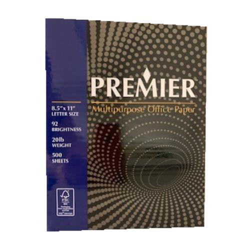 20# Paper Premier Copy, White, 8.5" x 11" (5000Pack)