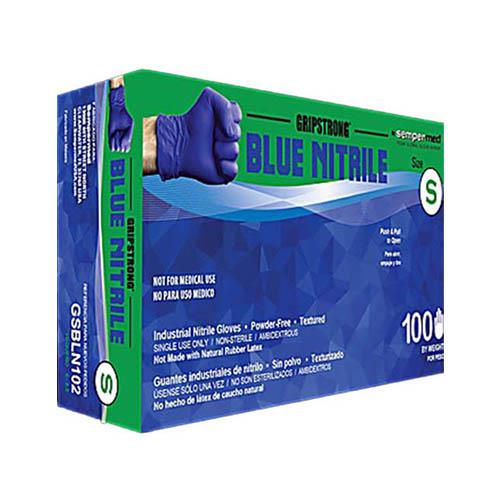 GRIPSTRONG Glove, Nitril, Blue, Size Variety (1000Pack)