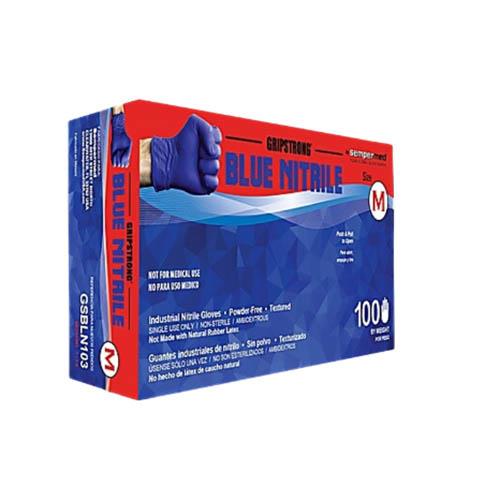 GRIPSTRONG Glove, Nitril, Blue, Size Variety (1000Pack)