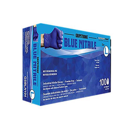 GRIPSTRONG Glove, Nitril, Blue, Size Variety (1000Pack)