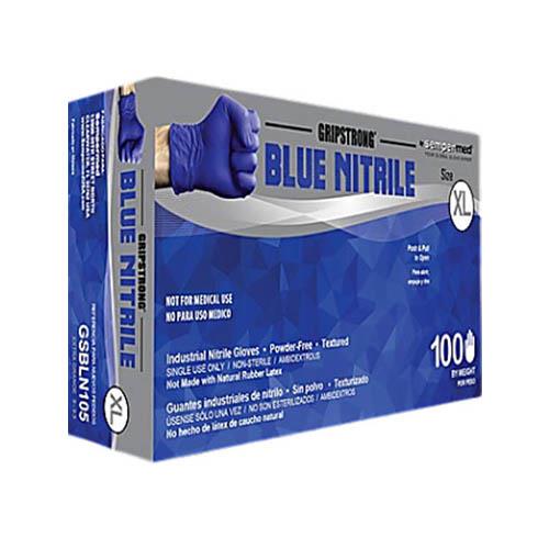 GRIPSTRONG Glove, Nitril, Blue, Size Variety (1000Pack)
