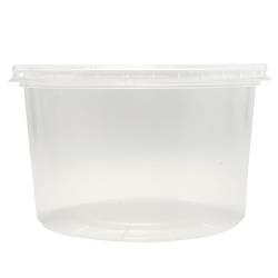 EcoSystems Polypropylene Round Deli Container, Translucent, 16 oz (500Pack)