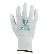 13 gauge White Color HPPE Fiber A2 Cut Resistant Glove with White Polyurethane Palm Coating, XS-2XL
