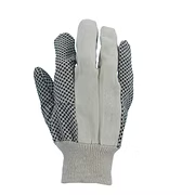 Canvas with Black PVC Dots and Knit Wrist, 8 oz.