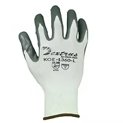 White 13 gauge Nylon Liner with Nitrile Palm Coating. Sizes: S-2XL