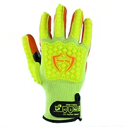 Cut A7, Puncture 5, Abrasion 5, Impact 2, Orange Sandy Nitrile Palm