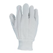 Nap-in Corded Double Palm, Bleached, Knit Wrist, 18 oz., Large