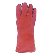 Russet shoulder leather, foam lined, Aramid sewn, reinforced thumb strap Large