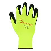 Premium Quality 15 gauge Hi-Vis Yellow Nylon Liner with Top Grade Nitrile Foam Coated Palm. Sizes: S-XL