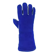 Premium Grade Blue Welding Glove, Reinforced Thumb, Wing Thumb, Sewn with Aramid Thread, Large