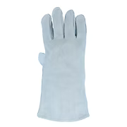 Fully Lined Cowhide Split Welders Glove, Grey Quality Grade, Wing Thumb, Large