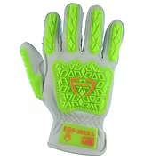 Cut A9 Protection, Impact 2 Hi-Vis Lime TPR on back of hand, Abrasion 4, Puncture 4, Reinforced Wing Thumb, S-2XL