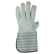 Premium Grade Leather Palm, Full Leather Back, 4.5" Rubberized Cuff, L and XL