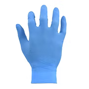 Blue Nitrile Disposable Glove, 5 mil, 9.5" Beaded Cuff, Powder Free, S-XL
