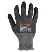Premium Grade 18G grey Nylon, Black Nitrile Micro-Foam, Palm Coated Glove