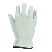 Red Fleece Lined Cowhide Grain Drivers Glove, Superior Grade, Elastic Wrist, Keystone Thumb, S-3XL