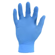 Blue Nitrile Disposable Glove, 5 mil, 9.5" Beaded Cuff, Powder Free, S-XL