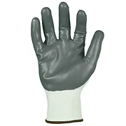 White 13 gauge Nylon Liner with Nitrile Palm Coating. Sizes: S-2XL