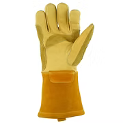 Premium Grain Cowhide Torch Welding, Keystone Thumb, Reinforcement on Outside Edge, 4.5" Cuff, Sewn with Aramid Thread