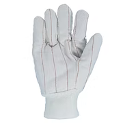 Nap-in Corded Double Palm, Bleached, Knit Wrist, 18 oz., Large