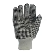 Canvas with Black PVC Dots and Knit Wrist, 10 oz.