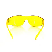 Safety Glasses, Clear View Style, Amber Lens