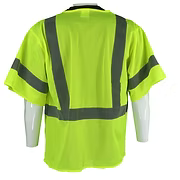 Class 3 Yellow Mesh, Reflective Stripe, Inside Pocket, Zipper Front, Sizes M-5XL