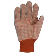 Canvas with Orange PVC Dots and Orange Knit Wrist, 10 oz.