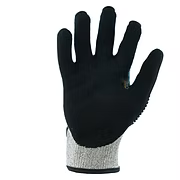 HPPE Impact Level 2 Glove, Cut A6, Black Sandy Nitrile Palm, Velcro Closure, S-2XL