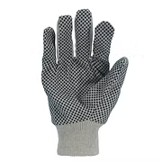 Canvas with Black PVC Dots and Knit Wrist, 8 oz.