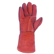 Russet shoulder leather, foam lined, Aramid sewn, reinforced thumb strap Large